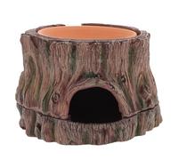 Habitat de reptiles, accessoire de réservoir en résine, grotte de gecko léopard, aspect réaliste, cachette confortable, 15,2 x 16,2 x 8,9 cm, pour la maison, l'étude