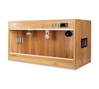 Habitat de Salon for Reptiles avec Thermostat, Terrarium for Reptiles en Bois avec Grille d'aération en métal, boîtier de Porte coulissante en Acrylique Transparent for lézard, Gecko(Na,11.89gal)