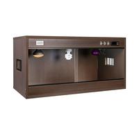 Habitat de Salon for Reptiles avec Thermostat, Terrarium for Reptiles en Bois avec Grille d'aération en métal, boîtier de Porte coulissante en Acrylique Transparent for lézard, Gecko(Br,11.89gal)