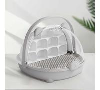 Habitat de vers de soie portable avec capsule de croissance, boîte transparente pour élevage de serpents et reptiles, avec poignée et grand espace (gris)