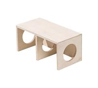 Habitat en bois pour hamster - Abri labyrinthe en bois à deux sections durable pour petits animaux | Parfait pour le style de l'habitat des animaux de compagnie, coin de nidification silencieux