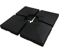 Habitat et Jardin 4 Dalles à Lester pour Gros Parasol déporté - 4 x 3-104 KG - Noir