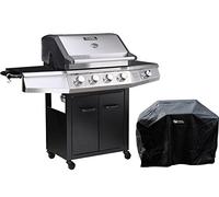 Barbecue gaz Bingo 5 - 5 Brûleurs dont 1 latéral - 15.2kW + Housse protection - Noir Noir. G