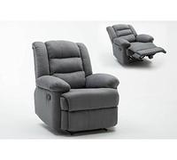 Habitat et Jardin - Fauteuil Relax Buckingham Gris Clair - Fauteuil de Bureau Inclinable avec Accoudoirs - Siège Confortable et Ergonomique - Fauteuil de Chambre et de Salon
