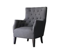Habitat et Jardin - Fauteuil Scandinave en Tissu Duchesse Gris - Confortable et Design de Luxe