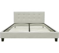 Lit Tissu Bouclette "Julia" 140x190cm - Crème