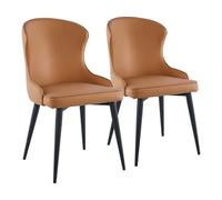 Habitat et Jardin Lot de 2 Chaises Tina - Marron
