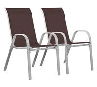 Fauteuil jardin Textilène ""Cordoba"" - Phoenix - Taupe - Lot de 2