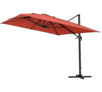 Habitat et Jardin Parasol déporté Sun 4" - 3 x 4 m - Rouge