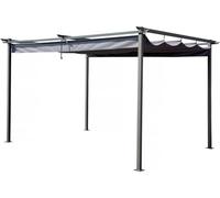 Habitat et Jardin Pergola avec Toit rétractable - 3 x 4 m - Gris
