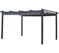 Pergola aluminium avec toit rétractable - 3 x 4 m - Anthracite