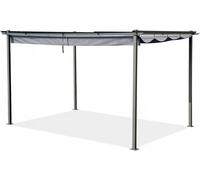 Pergola en métal avec toit rétractable - 3 x 4 m - Gris anthracite