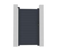 Habitat et Jardin Portillon Aluminium Marc - 101.2 x 180.9 cm - Gris