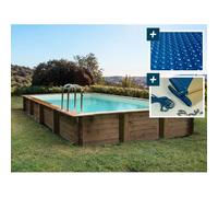 Habitat Et Jardin Sunrise Piscine hors sol Rectangle 46000 L Bois