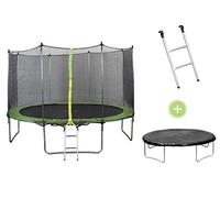 Habitat et Jardin Trampoline Yoopi 2" - Ø 4.25 m - avec Filet + échelle + Couverture + kit d'ancrage