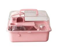 Habitat Hamster - Enclos Portable avec Roue de Course,Maisons Pour Hamster Et Cages Pour Souris 30 Cm - Hamsters Syriens Et Nains, Gerbilles, Petits Animaux, Hérisson, Intérieur, Maison, Transport, So