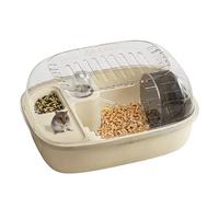 Habitat Hamster,Enclos Portable Transparent et Silencieux Pratique,Maison-Cage pour Petits Animaux - pour la Maison, Le Bureau, la Chambre, Le Salon, Le Balcon et l'Appartement