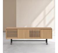 Habitat - Meuble TV 4 Portes en chêne - Naturel - Design by Céline Mognon Fichet Elya