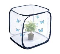 Habitat Papillon Portable, Grande Cage à Insectes Pliable, Filet d'élevage ventilé pour chenilles, 30x30x30cm
