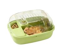 Habitat pour Hamster,avec Bac À Nourriture Enclos Intérieur Transparent - Petite Cage Voyage pour Hamster,Petits Animaux Lapin Chinchilla Furet Souris Gerbille Animal De Compagnie Dormir Repos Ennui