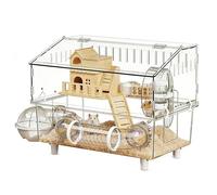 Habitat pour Hamster Enclos Transparent à 2 Niveaux