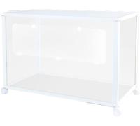 Habitat pour petit animal en acrylique transparent - Grande villa pour hamsters, cochons d'Inde, gerbilles et souris avec vue latérale