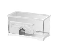Habitat pour Reptiles avec Balcon, Aquarium pour Tortues, Maison pour Tortues, Boîte à Reptiles pour Amphibiens, Habitat pour Tortues, Terrarium Tortue Terrestre Décoration Intérieure, Blanc