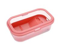 Habitat pour reptiles, tortues, lac de terrapin, aquarium avec plate-forme, kit de nidification grillagé (rouge, S)