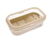 Habitat pour reptiles, tortues, lac de terrapin, aquarium pour reptiles avec plate-forme, kit de construction de nichoir grillagé (jaune, S)
