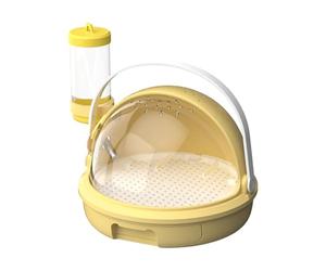Habitat pour rongeurs, Porte-Hamster pour l'extérieur, boîte Transparente avec Plateau Coulissant, Petits Mots pour Animaux de Compagnie, Fonction d'utilisation, Outil de Cage de Voyage, Access