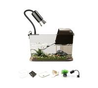 Habitat pour tortues comprenant une plate-forme de baignade et un quai de rage, aquariums d'élevage pour animaux domestiques, petite citerne à dos coquillage