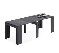 Habitdesign 13Casa B1 Granada Table Extensible, Dimensions 50/237 x 90 x (H) 78 cm, mélaminé, Gris foncé