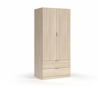 Commode 4 tiroirs Blanche DALAI Marron, Blanc