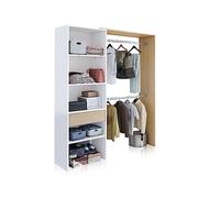 Armoire dressing CAMILA imitation Chêne et blanc