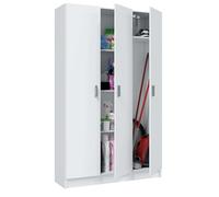 Armoire de rangement nettoyage 3 portes - MULTIUSOS - Blanc - Contemporain