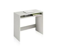Habitdesign Bureau table d'ordinateur finition Blanc Alpes 79 x 43 x 79 cm