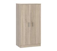 Habitdesign Meuble à Chaussures à Deux Portes, Meuble auxiliaire, modèle de Base, Fini en chêne Canadien, Dimensions : 55 cm (Largeur) x 108 cm (Hauteur) x 36 cm (Profondeur)