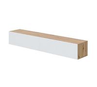 Habitdesign Meuble TV de Salle à Manger Kaway Couleur chêne Nodi et Blanc Artik 35 x 180 x 28 cm
