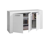 Habitdesign Modèle Ambit Buffet moderne pour salle à manger, couleur Blanc « Artik », dimensions : 144 x 42 x 80 cm (l x P x H).