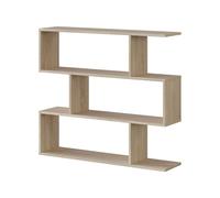 Habitdesign Modèle Athena Bibliothèque basse Finition chêne canadien, dimensions : 97 x 110 x 24 cm (H x l x P).