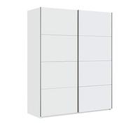 Habitdesign Modèle Hera Armoire 2 portes coulissantes, 200 x 150 x 60 cm (hauteur x largeur x profondeur) Blanc « Artik »