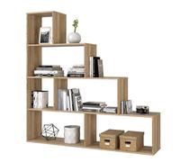 Habitdesign Modèle Klum Étagère décorative, bibliothèque de salon, finition chêne canadien, dimensions : 145 x 145 x 29 cm (H x l x P).