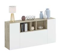 LOUNGITUDE Buffet, Blanc/chêne, L150 x P41 x H76cm 016673C