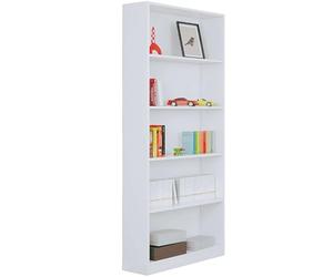 Habitdesign modèle Stylus Étagère de bureau haute, finition blanche « Artik », dimensions : 201 x 80 x 28 cm (H x l x P).