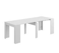 LOUNGITUDE - Table à Manger Extensible L51/237 cm - Blanc Brillant FOTAB4580BO