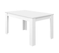 Habitdesign Table de Salle à Manger Extensible, Couleur Blanc Brillant, Dimensions 140 x 78 x 90 cm