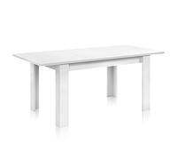 Habitdesign Table de salle à manger à rallonge, table de salon ou de cuisine, finition blanche Artik, modèle Kendra, dimensions : 140-190 cm (longueur) x 90 cm (largeur) x 78 cm (hauteur).
