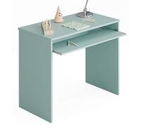 Habitdesign Table d'ordinateur avec Plateau Amovible, modèle I-Joy, Couleur Vert Acqua, Dimensions : 90 cm (Largeur) x 54 cm (Profondeur) x 79 cm (Hauteur)