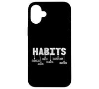 Habits Acronym Motivation Inspirational Personal Growth Coque pour iPhone 16 Plus