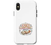 Habitude de Lecture Confortable, Style de Vie Quotidien pour Les Amateurs de Livres Coque pour iPhone X/XS